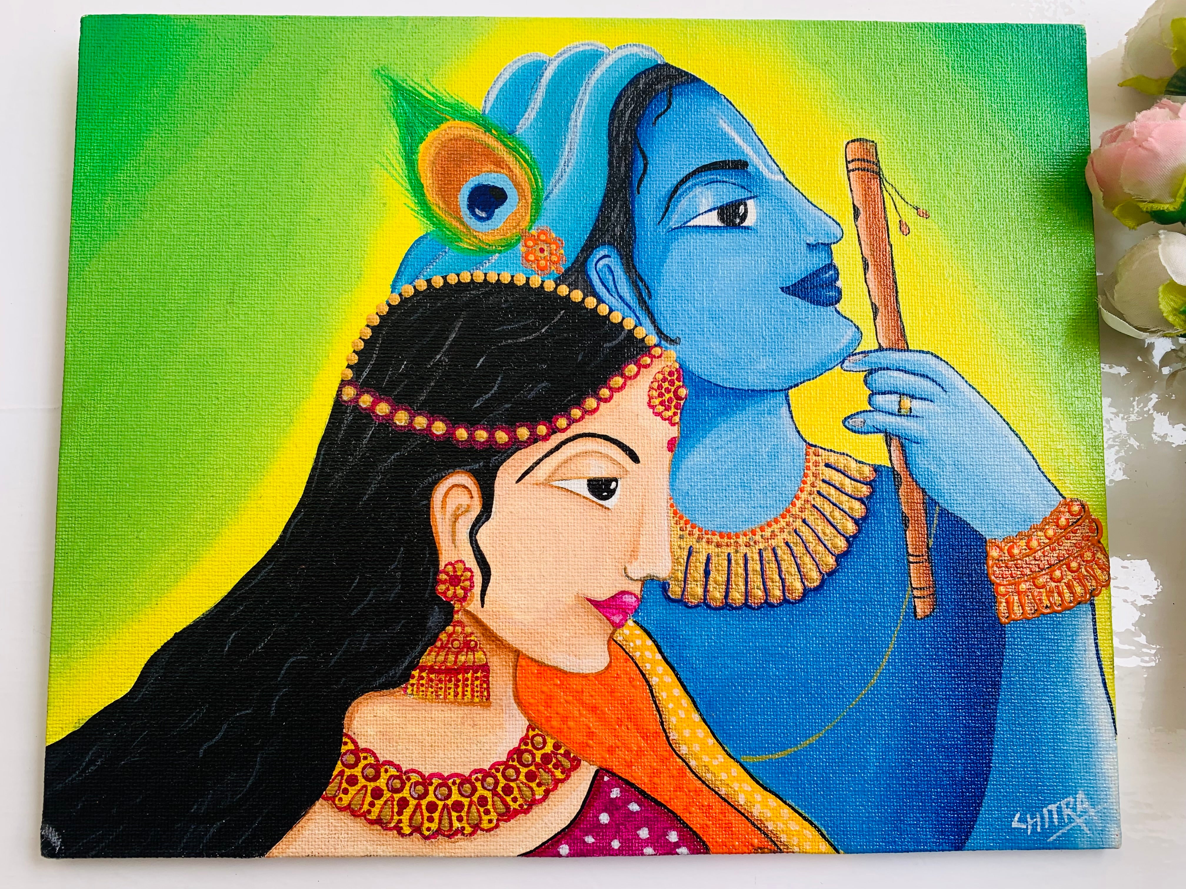 My Soul On Canvas మనః ఫలకం: Painting Krishna in a Painting...
